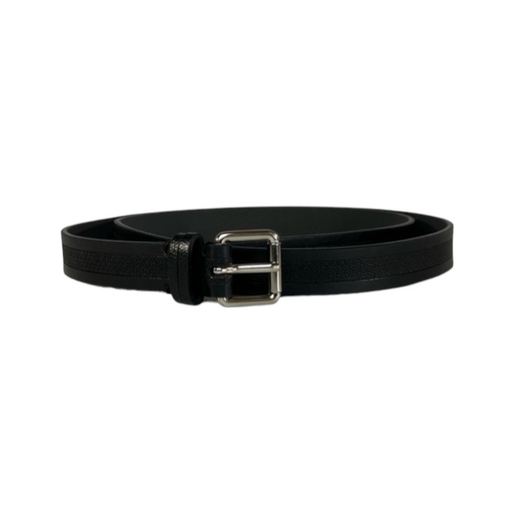 Banana Republic Size XL Synthetic Leather Belt Black Silver Buckle Used